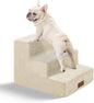GGIB Dog Stairs for Small Dogs Pet Stairs for Sofa Couch Dog Ramp Pet Steps with Removable Washable Cover, Beige, 13" H, 3-Step