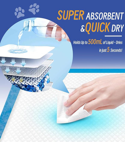 100 Counts XL Puppy Pee Pads 30x36 Inch | Super Absorbent Leak-Proof Dog Training Pads with Odor Control | Quick-Dry Potty Pads for Dogs & Cats