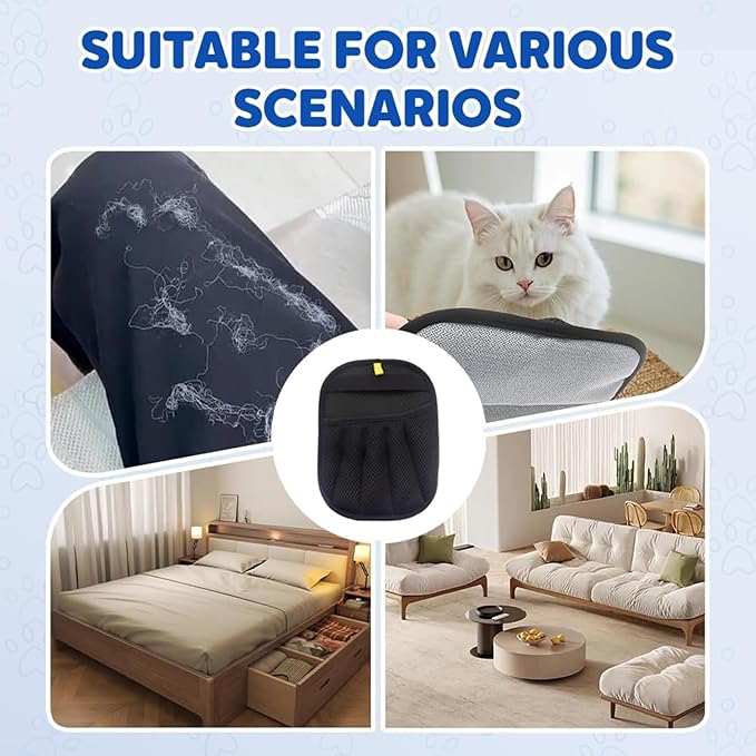 2025 New Upgrade Pet Hair Remover Electrostatic Gloves, Reusable Pet Hair Removal Glove, Cat & Dog Hair Removal Tool for Couch, Furniture, Carpet, Car Seat, Pet Grooming