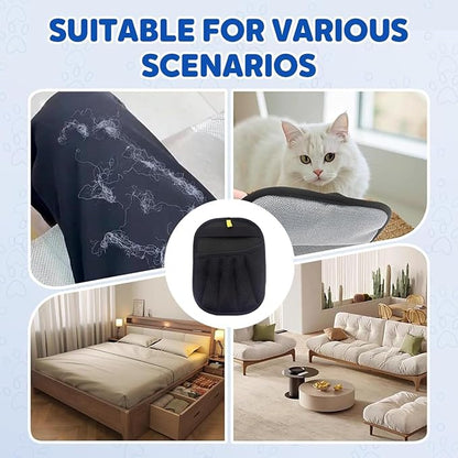 2025 New Upgrade Pet Hair Remover Electrostatic Gloves, Reusable Pet Hair Removal Glove, Cat & Dog Hair Removal Tool for Couch, Furniture, Carpet, Car Seat, Pet Grooming