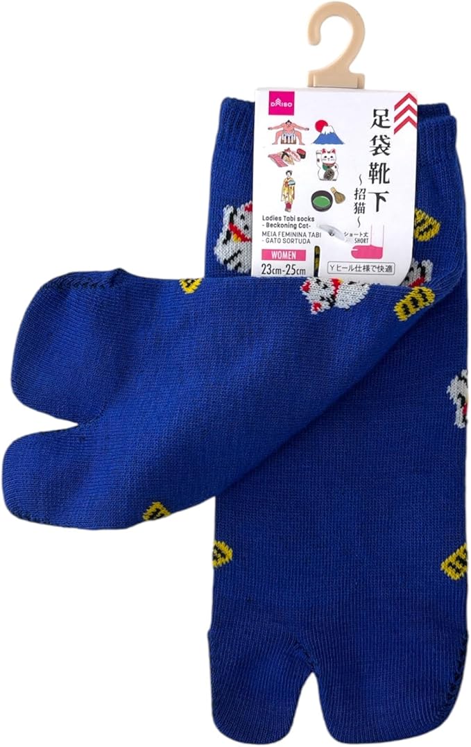 Japan Style Tabi Socks for Split Toe, Comfortable Tabi Toe Socks for Unisex Mt. Fuji, Lucky Cat, Sushi, Sumo, Ukiyoe, Hokusai