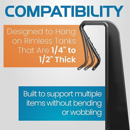 FL!PPER Flipper Tank Buddy - Fish Tank Accessories Organizer, Aquarium Accessories for Fish Tank, Aquarium Supplies, Saltwater Aquarium Accessories, Aquarium Cleaning Tools Storage Rack