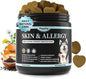Dog Skin & Allergy Chews - Dog Probiotics for Sensitive Skin Health Support - Allergy Relief - Support Seasonal Allergies, Immune & Gut & Digestive Health Supplement - Beef Flavor - 90 Count