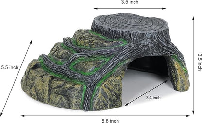 Gecko Tank Accessories, Tortoise Habitat Accessories, Ball Python Tank Accessories, Large Snake Hides, Perfect Terrarium Decor for Reptile Gecko Basking Humid Hiding (Large)