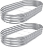 2pack 8×4×1ft Raised Garden Bed，Outdoor Galvanized Planter Boxes, Oval Large Metal Raised Garden Beds for Vegetables