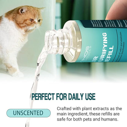 (4 Bottles, Unscented) Cat Litter Deodorizer for PETKIT PuraX PuraMax Self-Cleaning Cat Litter Box Odor Eliminator for Strong Odor Remover Litter Box Deodorizer Replaced Odor Removers Refills