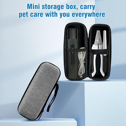 Dog Nail Grinder, 7-Speed Quiet Electric Dog Nail Trimmers, Dog Nail Clippers with Sponge Dust Collection & File for Small Medium Large Dogs, Rechargeable Pet Paw Grooming Supplies Ki(Green)