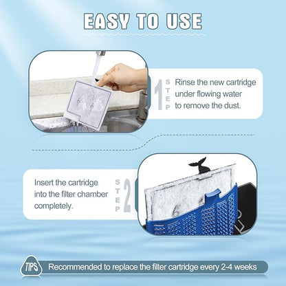 12 Pack Medium Filter Cartridges+ 8 Pack Ammonia Reducer Filter Pads Compatible with Aqueon QuietFlow LED PRO Power Filter Size 10 & E Internal Power Size 20 & Zilla Size 20
