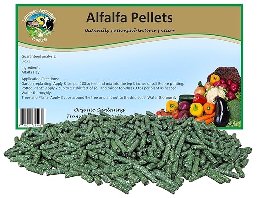 Alfalfa Meal Pellets 16 Pounds Organic Fertilizer for Flowers, Vegetables & Trees - Ideal Rabbit Food, Hamster Food, Timothy Hay Alternative - Lancaster Agriculture Products (16 Pounds)