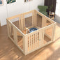 8 Panels Dog Playpen with Door, 23.6" H Pet Playpen Indoor, Clear Acrylic Puppy Playpens, Wooden Puppy Fence with Gate, Transparent Dog Pens, Pet Pen Indoor for Dogs, Cats, Rabbit, Small and Medium