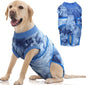 FUAMEY Recovery Suit for Dogs After Surgery,Soft Breathable Dog Bodysuit E-Collar & Cone Alternative Surgical Suit,Male Female Dog Neuter Spay Suits Anti Licking Wounds Onesie Blue Tie Dye XXL