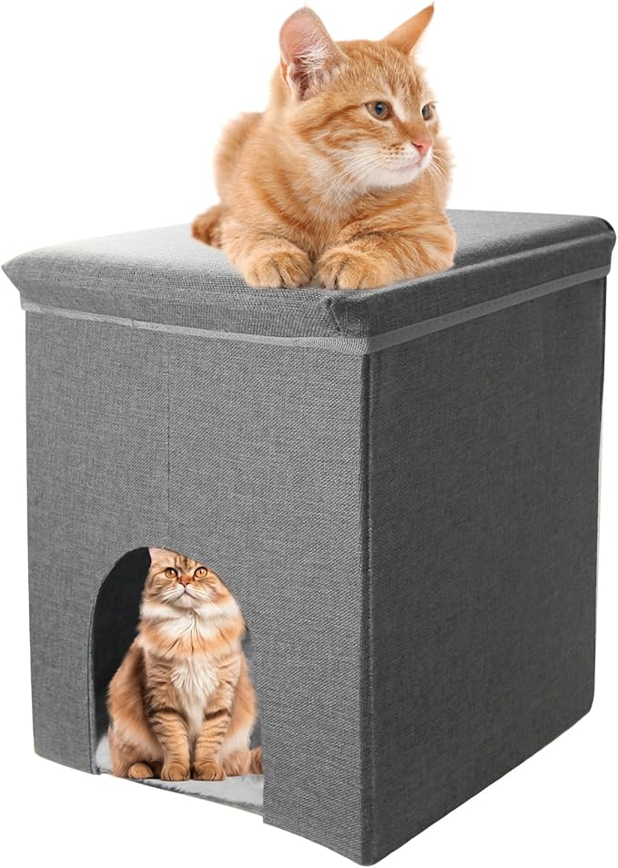 Dog Stairs with Storage Dog Steps for High Beds 3-Step Pet Stairs Ramp with Storage Box and Condo for Small Dogs Cats Pets