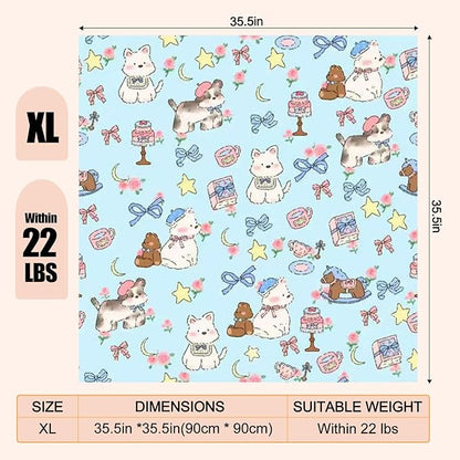 35.5" Cat Grooming Wrap Cat Wrap for Cutting Nails Cat Restraint for Nail Clipping Cat Swaddle Wrap Cat Burrito Wrap XL(Within 22lbs) Anti-Scratch Anti-Escape Multifunctional Pet Tool