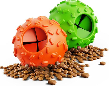 Dog Puzzle Toy 2 Pack – Cognitive Dog Treat Toy,Interactive Dog Toys for Treat Dispensing, Slow Feeder for Mental Stimulation & Anxiety Relief, Puppy Training Toy, Natural Rubber