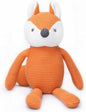 100% Organic Cotton Baby Toys Orange Fox Stuffed Animals for Newborn 7.1"
