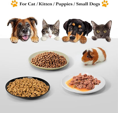 3PCS Cat Food Bowl,Ceramic Cat Dish for Indoor Cats,Wide Shallow Cat Bowls for Dry and Wet Food,Anti Whisker Fatigue Cat Plates for Kitten Cats or Dogs