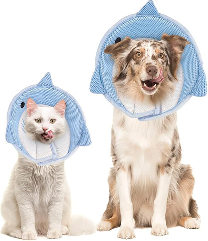 FRIUSATE Cat Cone Collar - Soft, Adjustable Recovery Collar for Cats and Kittens - Comfortable, Breathable, Lightweight Neck Cone to Stop Licking After Surgery