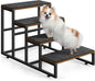 Dog Stairs for High Beds 4 Steps Dog Stairs for Small Medium Dogs Pet Stairs/Steps for Puppy, Cats, and Dogs, Easy to Walk on Dog Step for Beds and Cars