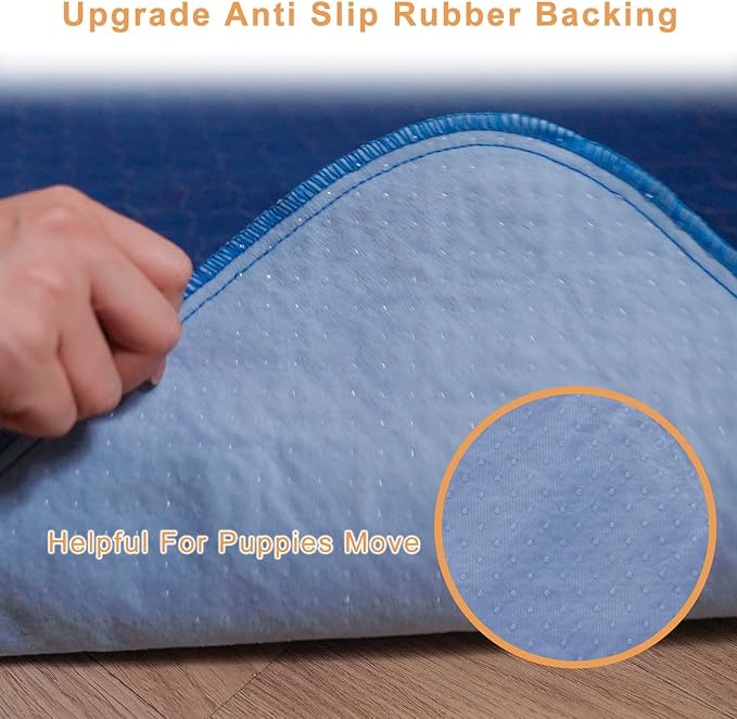 2Pack Washable Pee Pads for Dogs 18”x24”, Quick Dry Puppy Pads, Waterproof, Non Slip, Premium Reusable Dog Training Pads