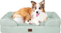 EHEYCIGA Orthopedic Large Dog Bed, Waterproof Memory Foam, Non-Slip Bottom, Sage Green, 41"L x 27"W x 6.5"Th
