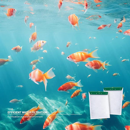 8 Count Medium Filter Cartridges Compatible with Whisper Bio Bag Filters, Large Aquarium Filter Cartridge for Whisper 10i/IQ10/PF10 and Repto Filter 90 GPH