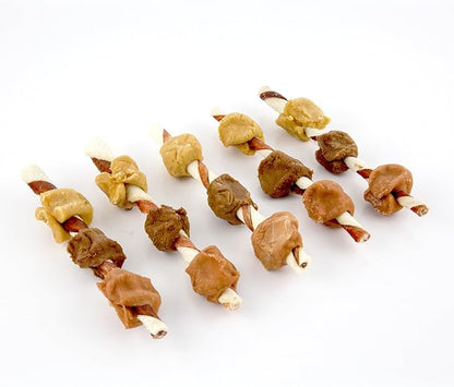 Good'n'Fun Triple Flavored Rawhide Kabobs for Dogs, 2 Pack, 4 oz