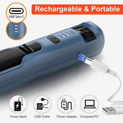 Dog Nail Grinder 7-Speed & 360° LED Light, Professional Pet Nail Grinder for Dogs and Cats, Electric Dog Nail Trimmer Painless Paws Grooming & Smoothing Tool for Large Medium Small Dogs Cats Pets