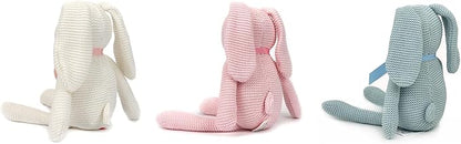 100% Organic Cotton Baby Toys Bunny Rabbit Stuffed Animals Bulk 7.1" (3pcs/Set)