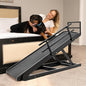 ABORON Folding Pet Ramp, 5-Level Adjustable Dog Ramp for Bed, Couch, SUV - High Traction Rubber Surface, Supports up to 200 lbs, 45.2" Long - Ideal for Small & Large Dogs & Cats,Black Finish