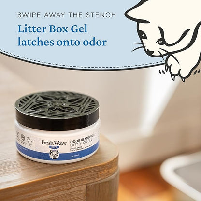 Fresh Wave Odor Removing Litter Box Gel, 7 oz. |Pack of 2 | Safer Pet Odor Eliminator for Home and Litter Box Area