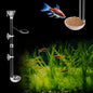 Aquarium Fish Shrimp Feeding Dish Set, Shrimp Feeding Dish Set, Transparent Shrimp Feeding Adjustable Tube with Feeding Ring, Cleaning Brush for Fish Tank and Preventing Food Scattering (Small)