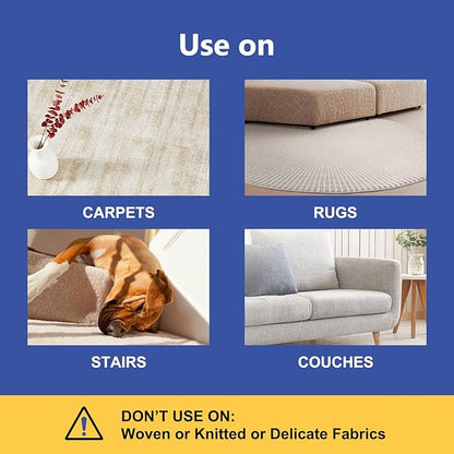 12”Wide Large Metal Carpet Rake Pet Hair Removal Broom, 54" Thicker Handle Low Pile Carpet Brush, Dog Cat Pet Hair Remover, Embedded Fur Pro Clean Removal Tool, Rug Couch Stair Scraper