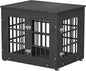 26 Inch Heavy Duty Dog Crate Furniture for Small Dogs, Decorative Pet House End Table, Wooden Cage Kennel Furniture Indoor, Black