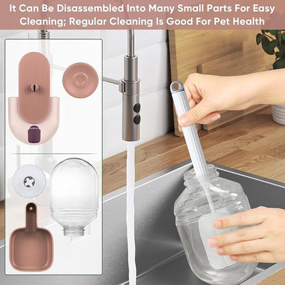 28oz Hanging Automatic Water Dispenser，Rabbit Water Bottle,Bunny Guinea Pig Ferret Water Bowl for Cage,Suitable for Small Animal Puppies(Cage Grid Spacing Over 1.2'')