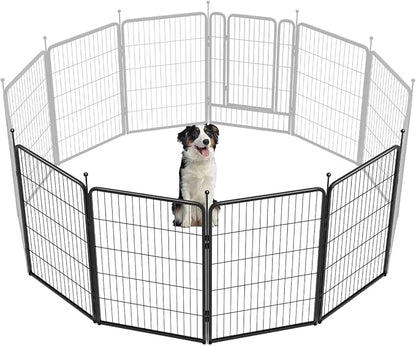 FXW Rollick Unleashed Dog Playpen for Indoor, Yard, RV Camping, 40 inch 4 Panels for Medium and Large Dogs, Black│Patented
