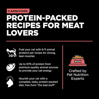 Go! Solutions Carnivore, Grain-Free, Protein Rich Dry Cat Food, Salmon and Cod Recipe, 16 lb Bag
