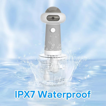 Dog Shampoo Dispenser, UFO Dog Shampoo Sprayer Electric Foaming Shampoo Dispenser for Dog and Cat Washing, for Bathtub, Kitchen Sink, Bathroom Cleaning, Grey