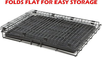 Durable Easy Portable Collapsible Metal Travel or Veterinary Collapsable Parrot Bird Carrier Beaks-Proof Easy Clean Carrier Cage with Stainless Steel Feeder Bowls Natural Wooden Perch