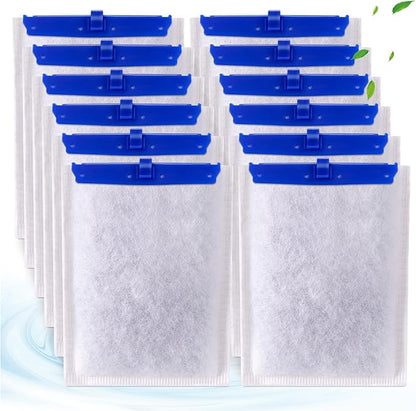 12-Pack Large Replacement Filter Cartridges Compatible with Tetra Whisper Bio-Bag Filters Large Aquarium Filter Cartridges for Whisper 20i/40i /IQ20/30/45/60 PF20/30/40/60 Power Filters
