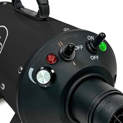 Flying Pig High Velocity Dog Pet Grooming Dryer w/Heater (Flying One, Black w/White Logo)