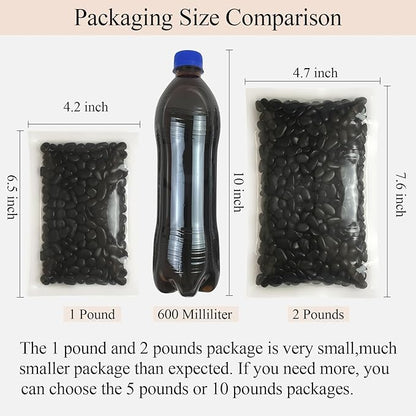 2 lbs Black Pebbles for Indoor Plants, 3/8 inch Decorative Rocks, Black River Rocks for Succulent Potted Plant, Vase, Aquarium, Landscaping and Outdoor Garden Rocks