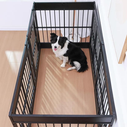 Dog Playpen, 35.4" Height Dog Pen Indoor, Heavy Duty, Safe and Sturdy, Furniture Style Puppy Pen