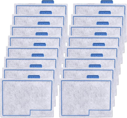 16 Pack Small Filter Cartridge Compatible with Aqueon, Aquarium Fish Tank Filter Cartridges Replacement for QuietFlow E Internal Power Filter Size 10 and Minibow Aquarium Filters Size 1/2.5/5 Gallon