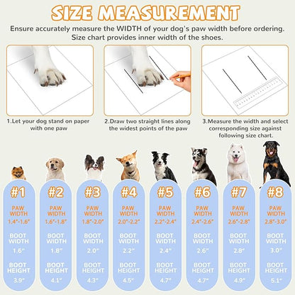 Dog Shoes for Medium Large Size Dogs, Breathable Dog Shoe for Hot Pavement, Dog Booties and Paw Protectors to Prevent Licking, Anti-Slip Dog Boots with Reflective for Summer, Hiking, Snow (Size 3)