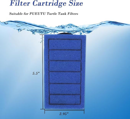 Aquarium Filter 3PCS Filter Cartridges, Replacement for Waterfall Filter Fast and Effective Filtration Turtle Filter