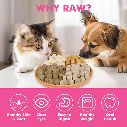 Freeze Dried Cats & Dogs Raw Treats, All Natural Single Ingredient Chicken Breast, High Protein Healthy Pet Training Treats or Food Topper, 11.3 oz
