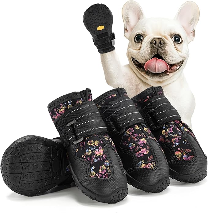 Dog Shoes for Medium Dogs, Large Dog Boots for Winter Snow, Hot Pavement, Dog Booties & Paw Protectors Size 3
