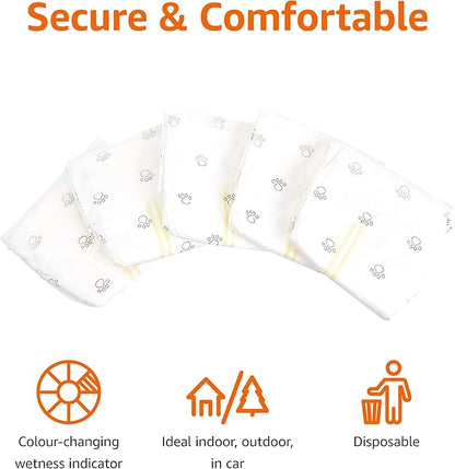 Amazon Basics Male Dog Diapers, 30 Count, X-Small, Ultra Absorbent Disposable Wrap with Secure Fit, Leakproof and Comfortable