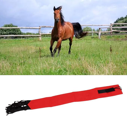 GLOGLOW Horse Tail Bag, Design Horse Tail Guard with Fringe for Keep Tail and Protected (Red)