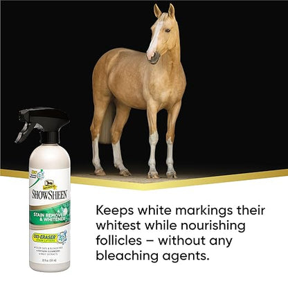 Absorbine ShowSheen Stain Remover & Horse Whitener, Oxi-Eraser Stain Lifters, 20oz